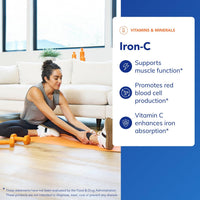 Thumbnail for Pure Encapsulations Iron-C - 15 mg - 175 mg Vitamin C - Red Blood Cell Support* - Energy Production - Highly Bioavailable Iron Pill - for Women & Men - Gluten Free & Vegan - 60 Capsules