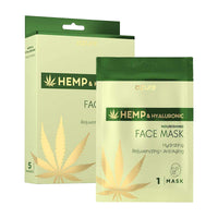 Thumbnail for Azure Cosmetics Hemp Oil & Hyaluronic Acid Nourishing Facial Sheet - Anti Aging, Rejuvenating & Deeply Hydrating Mask - Reduces Fine Lines & Wrinkles, Locks in Moisture - Korean Skin Care - Pack of 5