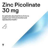 Thumbnail for THORNE Zinc Picolinate 30 mg - Well-Absorbed Zinc Supplement for Growth and Immune Function* - 180 Capsules