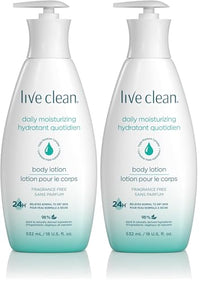 Thumbnail for Image 1 of Default Title for the product Live Clean Daily Moisturizing Body Lotion, Fragrance Free, 18 Fl Oz (Pack of 2)