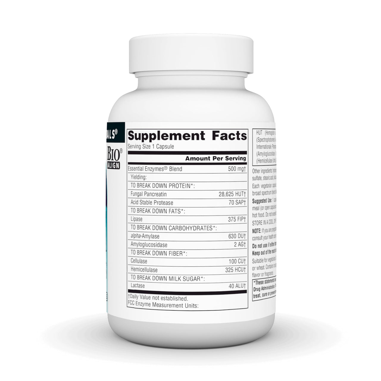 Source Naturals Essential Enzymes 500mg Bio-Aligned Multiple Enzyme Supplement Herbal Defense for Digestion, Gas, Constipation & Bloating Relief - Supports Immune System* - 120 Vegetarian Capsules