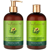 Thumbnail for SheaMoisture Power Greens Curly Hair Shampoo and Conditioner Dry Hair Moringa Avocado to moisturize, 13 Fl Oz (Pack of 2)