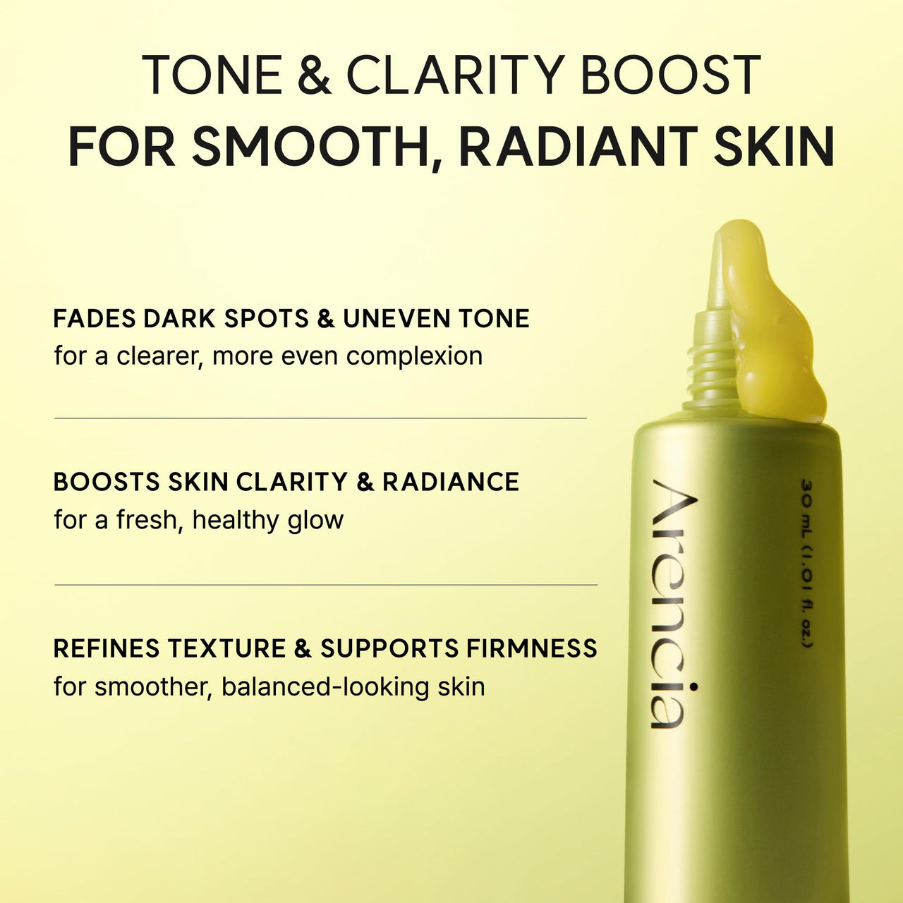Arencia Vitamin C Booster Shot Serum with Glutathione, Niacinamide and Vitamin E for Dark Spot Care, Fine Lines & Wrinkles, Glass Skin, Korean Skincare 30ml/1.01 fl.oz