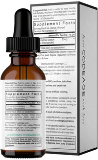 Thumbnail for Codeage Chlorophyll Liquid Drops Supplement - Vegan Chlorophyll 50 mg per Serving, Organic Peppermint Flavor Clorofila Drink - Non-GMO, Gluten-Free, Vegan - 2 fl oz
