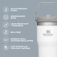 Thumbnail for Stanley IceFlow Flip Straw Tumbler with Handle 30 oz | Twist On Lid and Flip Up Straw | Leak Resistant Water Bottle | Insulated Stainless Steel |BPA-Free | Fog