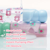 Thumbnail for COLORGRAM Fruity Glass Tint 04 Adorable Berry | Korean Long Lasting & Waterproof Lip Stain | Glossy Dewy Lip Gloss, Highly Pigmented Strawberry Pink Shade with Glowing effect 0.11 Oz.