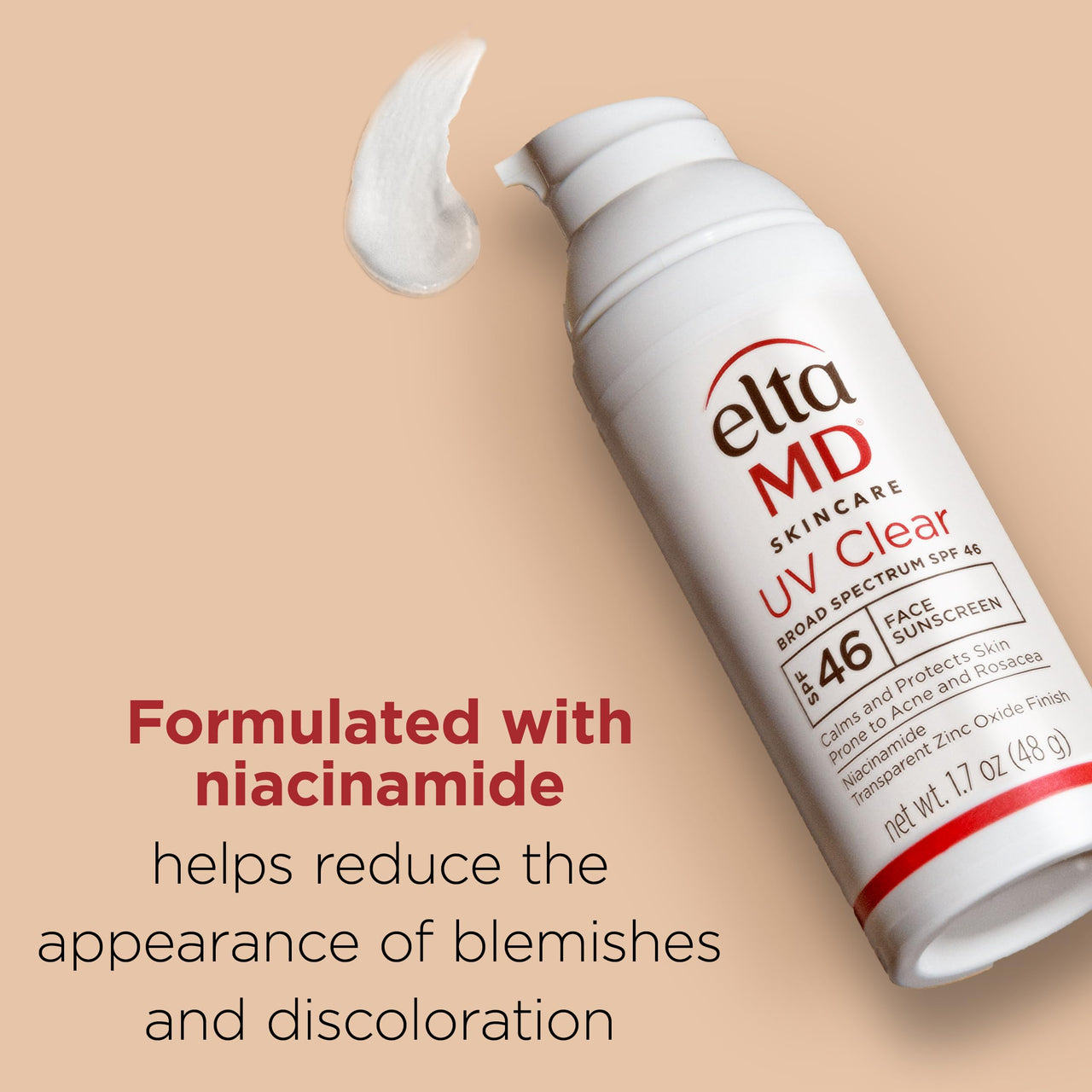 EltaMD UV Clear Face Sunscreen SPF 46, Oil-Free Sunscreen with Zinc Oxide, Dermatologist Recommended