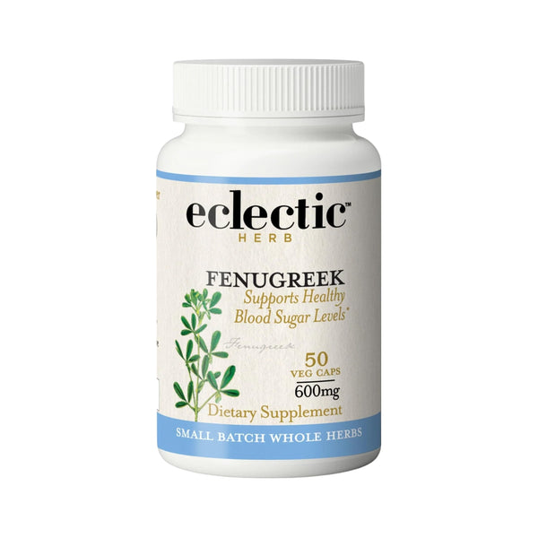 Eclectic Herb - Organic Fenugreek Capsules | Support for Lactation | Herbal Supplement | Vegan, Non-GMO, Gluten Free, Freeze-Dried (50 CT | 600 mg)
