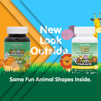 Thumbnail for NaturesPlus Animal Parade Tummy Zyme, Tropical Fruit Flavor - 90 Animal-Shaped, Chewable Tablets - Pack of 2 - Digestive Aid & Probiotic - Vegetarian, Gluten Free - 180 Total Servings