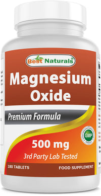 Thumbnail for Best Naturals Magnesium oxide 500 mg 180 tablets