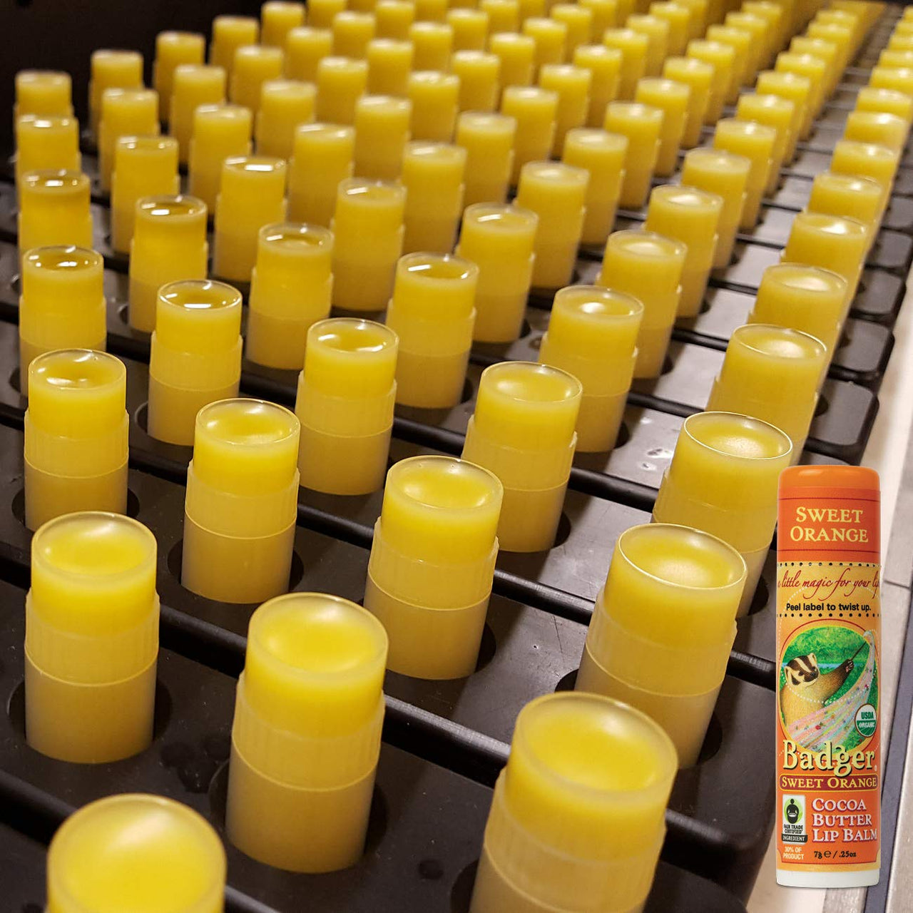 Badger Sweet Orange Cocoa Butter Lip Balm - .25oz Stick