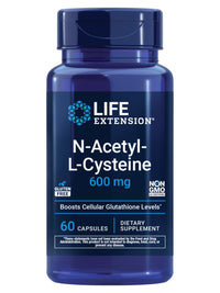 Thumbnail for Life Extension N-Acetyl-L-Cysteine (NAC), Immune, Respiratory, Liver Health, NAC 600 mg, Potent antioxidant Support, Free-radicals, Easy to Absorb, 60 Capsules