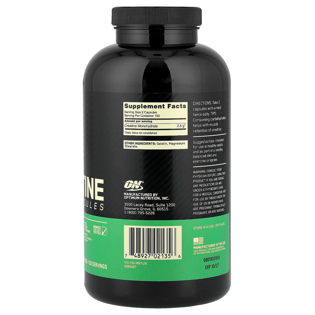 Optimum Nutrition CREATINE 2500 300 CAPS
