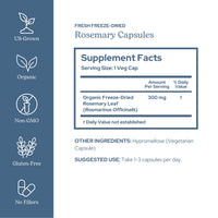 Thumbnail for Eclectic Herb - Rosemary Capsules | Cognitive Support, Memory & Brain Health | Mood Support | Herbal Supplement | Vegan, Non-GMO, Gluten Free, Freeze-Dried (90 CT | 300 mg)