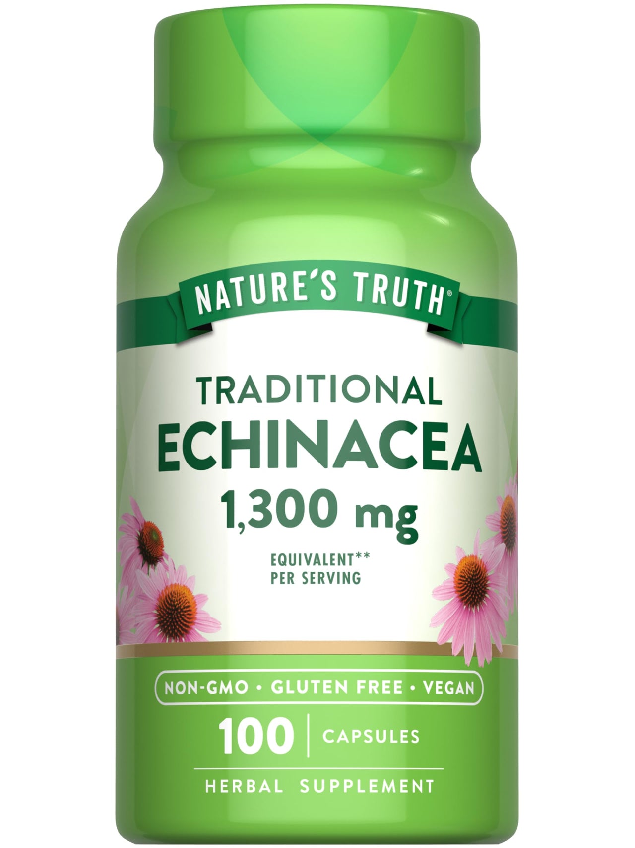 Nature's Truth Echinacea Extract Capsules | 100 Count | Non-GMO & Gluten Free