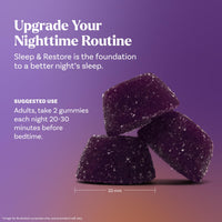 Thumbnail for Natrol Sleep & Restore Magnesium Glycinate Blend Gummies, Magnesium for Sleep Aids for Adults, Melatonin-Free, Cherry Flavored, 30 Day Supply