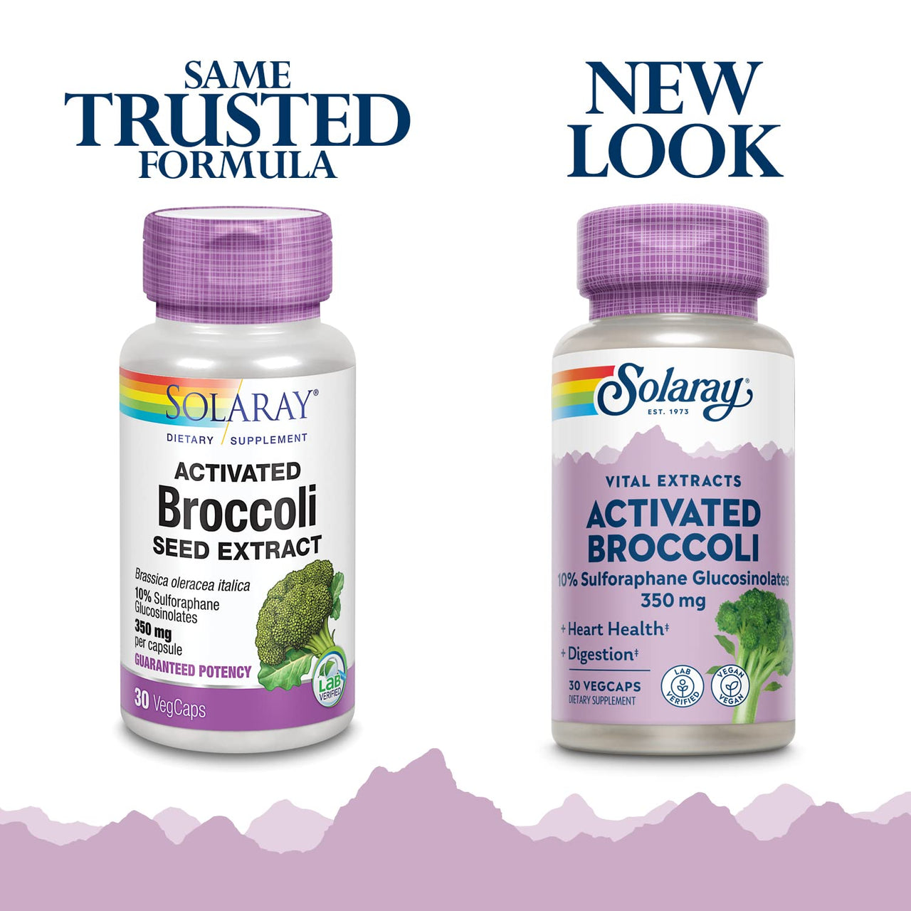 SOLARAY Activated Broccoli Seed Extract 350 mg, 10% Sulforaphane Glucosinolates for Antioxidant Support, Heart Health and Digestive Support, Vegan and Lab Verified, 30 Servings, 30 VegCaps