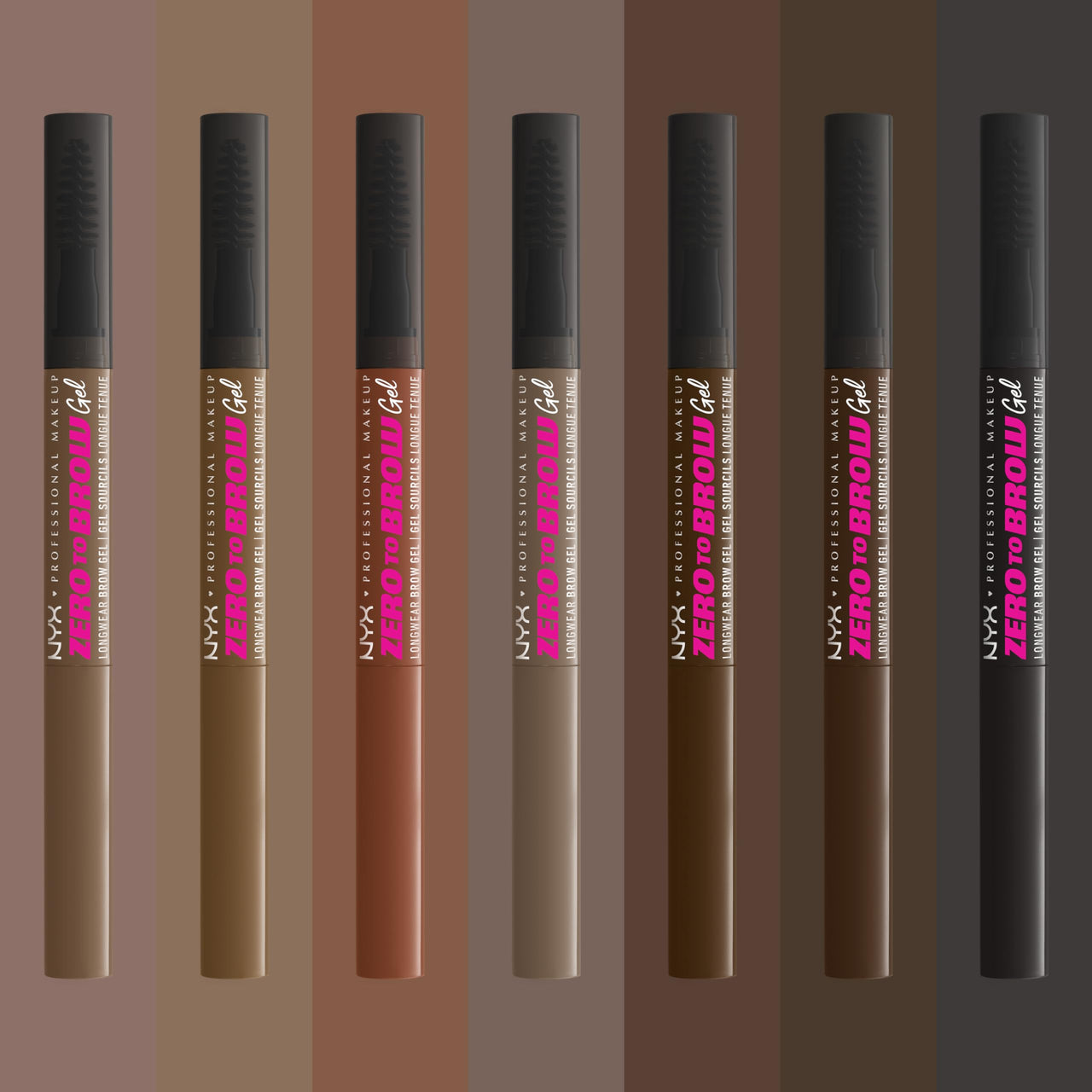 NYX PROFESSIONAL MAKEUP Zero to Brow, Longwear Eyebrow Gel, Chocolate