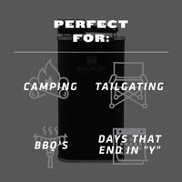 Thumbnail for Stanley Classic Easy Fill Wide Mouth Flask 8 oz | Leakproof Hip Flask | Hinge Connected Never Lose Cap | Insulated Stainless Steel Liquor Container | BPA-Free | Matte Black
