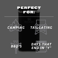 Thumbnail for Stanley Classic Easy Fill Wide Mouth Flask 8 oz | Leakproof Hip Flask | Hinge Connected Never Lose Cap | Insulated Stainless Steel Liquor Flask | BPA-Free | Matte Black