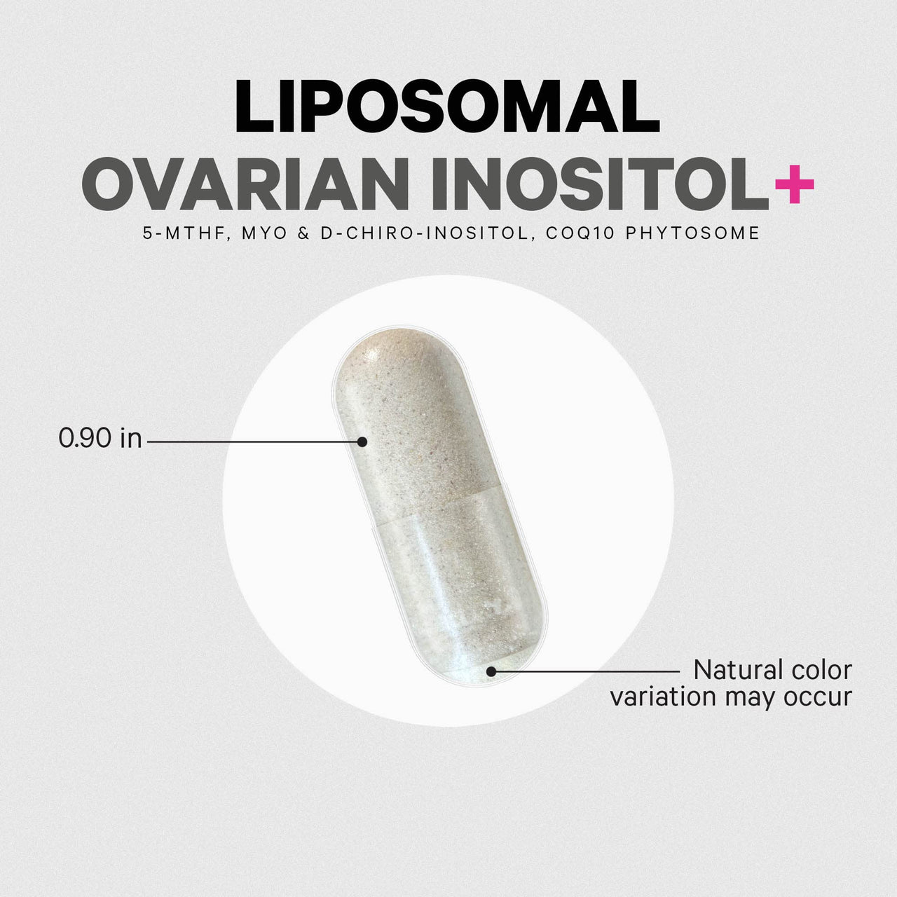 Codeage Liposomal Ovarian Inositol+ Supplement - Myo-Inositol & D-Chiro-Inositol 40:1 Blend, Folate 5-MTHF, CoQ10, Pomegranate & Wild Blueberry, Liposomal Delivery, Non-GMO, Gluten-Free - 120 Capsules