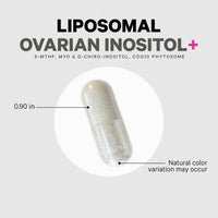 Thumbnail for Codeage Liposomal Ovarian Inositol+ Supplement - Myo-Inositol & D-Chiro-Inositol 40:1 Blend, Folate 5-MTHF, CoQ10, Pomegranate & Wild Blueberry, Liposomal Delivery, Non-GMO, Gluten-Free - 120 Capsules