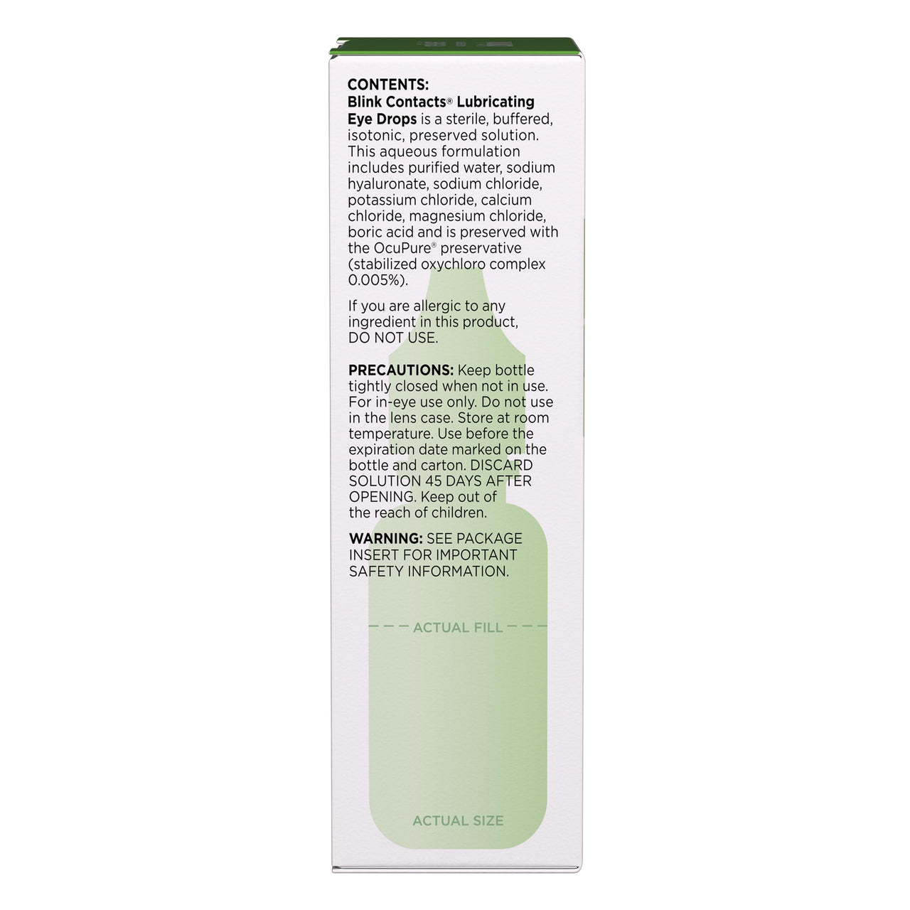 Blink Contacts Lubricating Eye Drops 0.34 fl oz (10 mL), Pack of 3