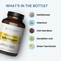 Thumbnail for The Wellness Company Spike Support - Detox, Immune Health, Blood Flow, Anti-Clotting - Nattokinase, Dandelion Root, & Black Sativa | 60ct (1 Month Supply)