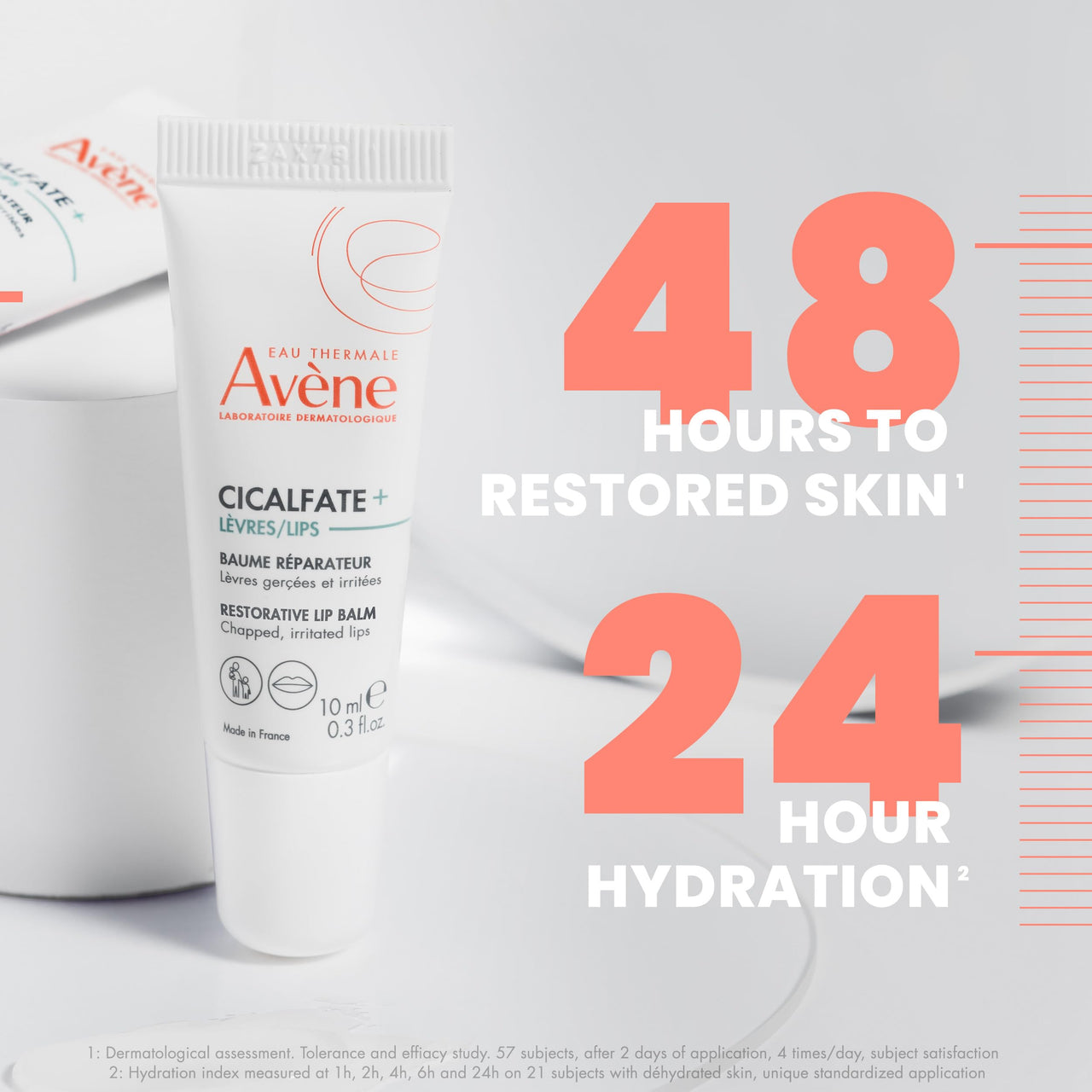 Avène Cicalfate Restorative Lip Cream, Long Lasting Moisture to Soothe Dry, Cracked Lips, promotes healthy lip barrier, water resistant, safe for infants, children and adults 0.3 Oz