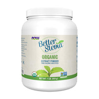 Thumbnail for NOW Foods BetterStevia Organic Zero-Calorie Extract Powder, Keto Friendly, Suitable for Diabetics, No Erythritol, 1 Pound