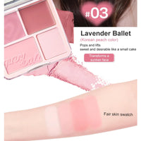 Thumbnail for Ueuiu Judy Doll Blush Contour Palette, 2 In 1 Blush Highlight Palette, Blush and Highlighter Makeup, Non-greasy, Lasting Sparkling, Sculpt the Face Makeup (#03 Lavender Ballet, 9g)