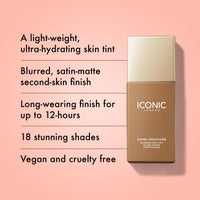 Thumbnail for ICONIC LONDON Super Smoother Blurring Skin Tint | Light to Medium Coverage, Hydrating, Ultra-Lightweight Tinted Moisturizer, Cruelty-Free, Vegan Makeup (Neutral Tan) 1.01 Fl oz