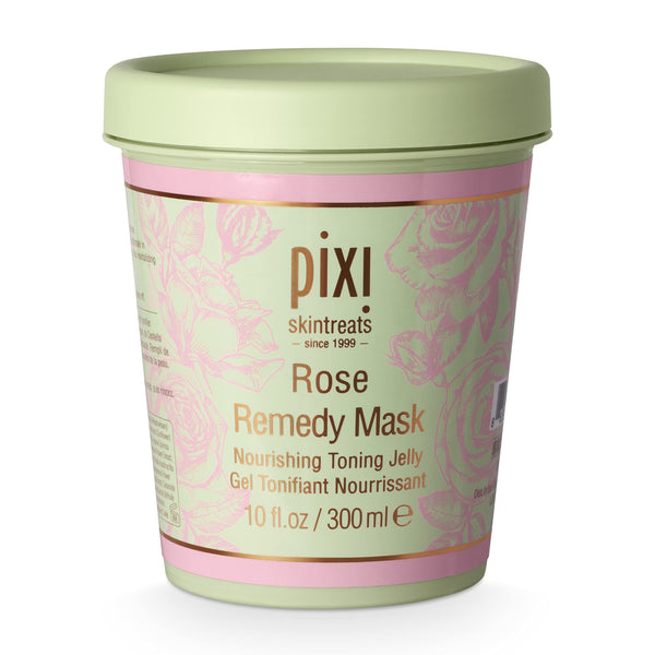 Pixi Rose Remedy Mask | Toning Jelly Face Mask with Rosehip Oil, Cica & Turmeric | Hydrates, Soothes & Restores Radiance | 10 fl oz/300 ml