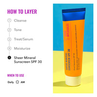 Thumbnail for Good Molecules Sheer Mineral Sunscreen SPF 30 Minimal Whitecast Zinc Oxide Sunscreen with Hyaluronic Acid, Reef-Safe, UVA/UVB Protection - Skincare for Face