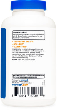 Thumbnail for Nutricost Magnesium Malate 2,100mg, 180 Capsules - Vegetarian, Non-GMO, Gluten Free