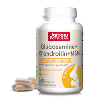 Thumbnail for Jarrow Formulas Glucosamine, Chondroitin, and MSM Capsules; Joint Support Supplement with Vitamin C and Manganese, Bone & Joint Health, 240 Capsules, 60 Day Supply