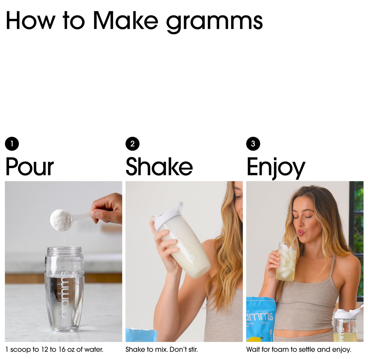 GRAMMS Clear Protein Powder Packets 20G Protein for Women & Men & Lactose Free, Grass-Fed Whey Isolate, Gluten Free, Zero Sugar, Gut Friendly, Non-Bloating (Lemonade-10 Servings)