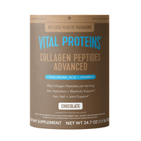 Thumbnail for Vital Proteins Collagen Peptides Advanced, Hydrolyzed Peptides with Hyaluronic Acid and Vitamin C - Chocolate Flavor Powder, 24.7oz