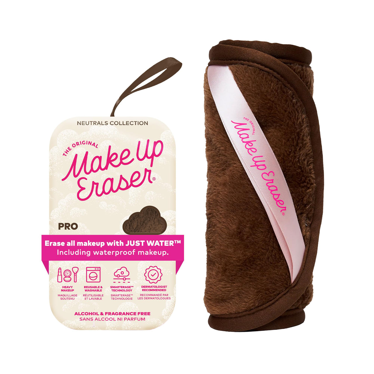 The Original MakeUp Eraser PRO, Effortlessly Remove All Makeup Using Only Water, Including Waterproof Mascara, Eyeliner, Foundation, Lipstick, Sunscreen,and More! Mocha, 1ct.
