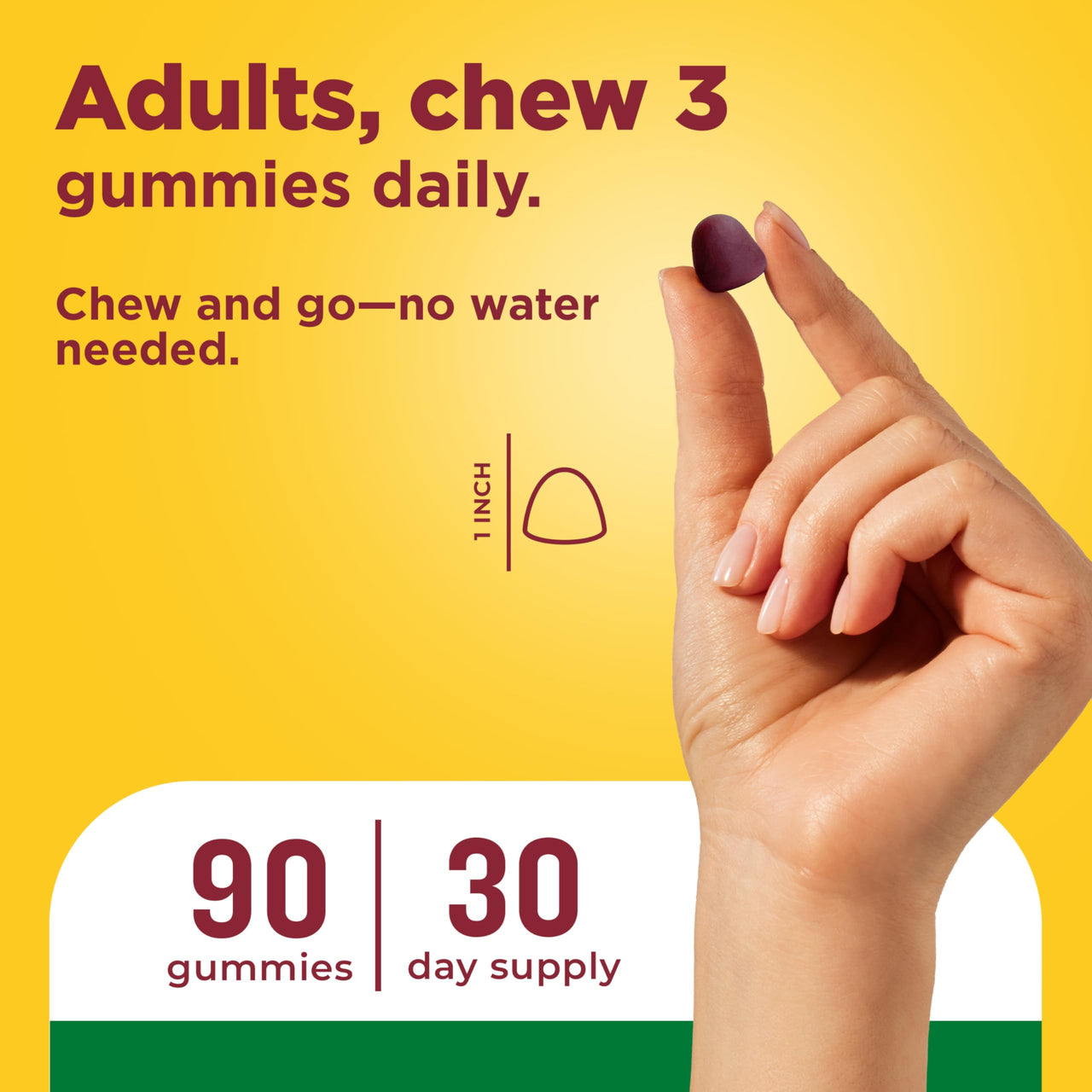 Nature Made Advanced Multivitamin Gummies for Adults, Women's and Men's Multivitamin Gummies with Magnesium Citrate, Calcium & B Vitamins, Daily Support, 90 Gummies, 30 Day Supply