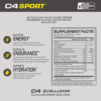 Thumbnail for Cellucor C4 Sport Pre Workout Powder Blue Raspberry - Pre Workout Energy with 3g + 135mg Caffeine and Beta-Alanine Performance Blend - NSF Certified for Sport | 30 Servings