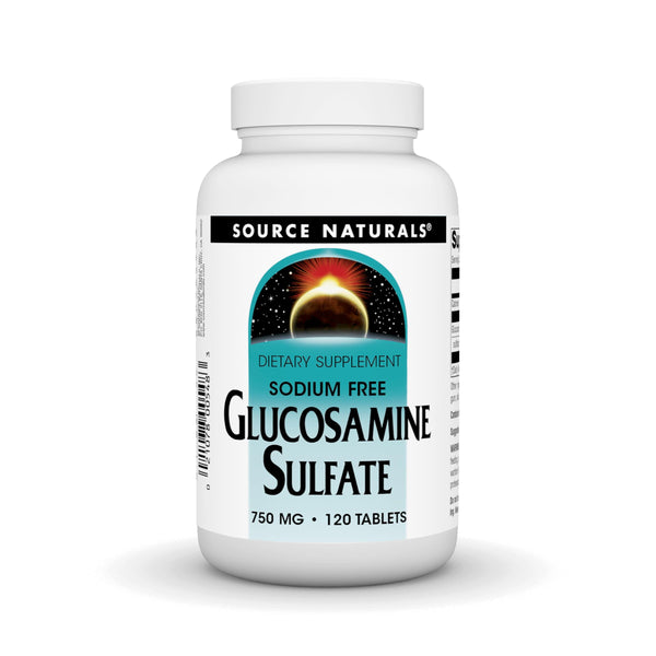 Source Naturals Glucosamine Sulfate, Sodium-Free 750 mg for Joint Support - 120 Tablets
