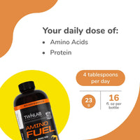 Thumbnail for Twinlab Amino Fuel - Pre-Workout and Post-Workout Energy Drink & Supplement -16 fl oz, Orange Rush
