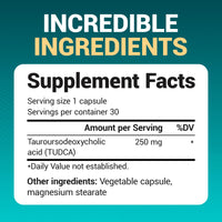 Thumbnail for Dr. Berg TUDCA Supplement (Tauroursodeoxycholic Acid) - Powerful Formula for Liver Health, Bile Flow, Gallbladder Support, and Digestive Health* - 30 Capsules