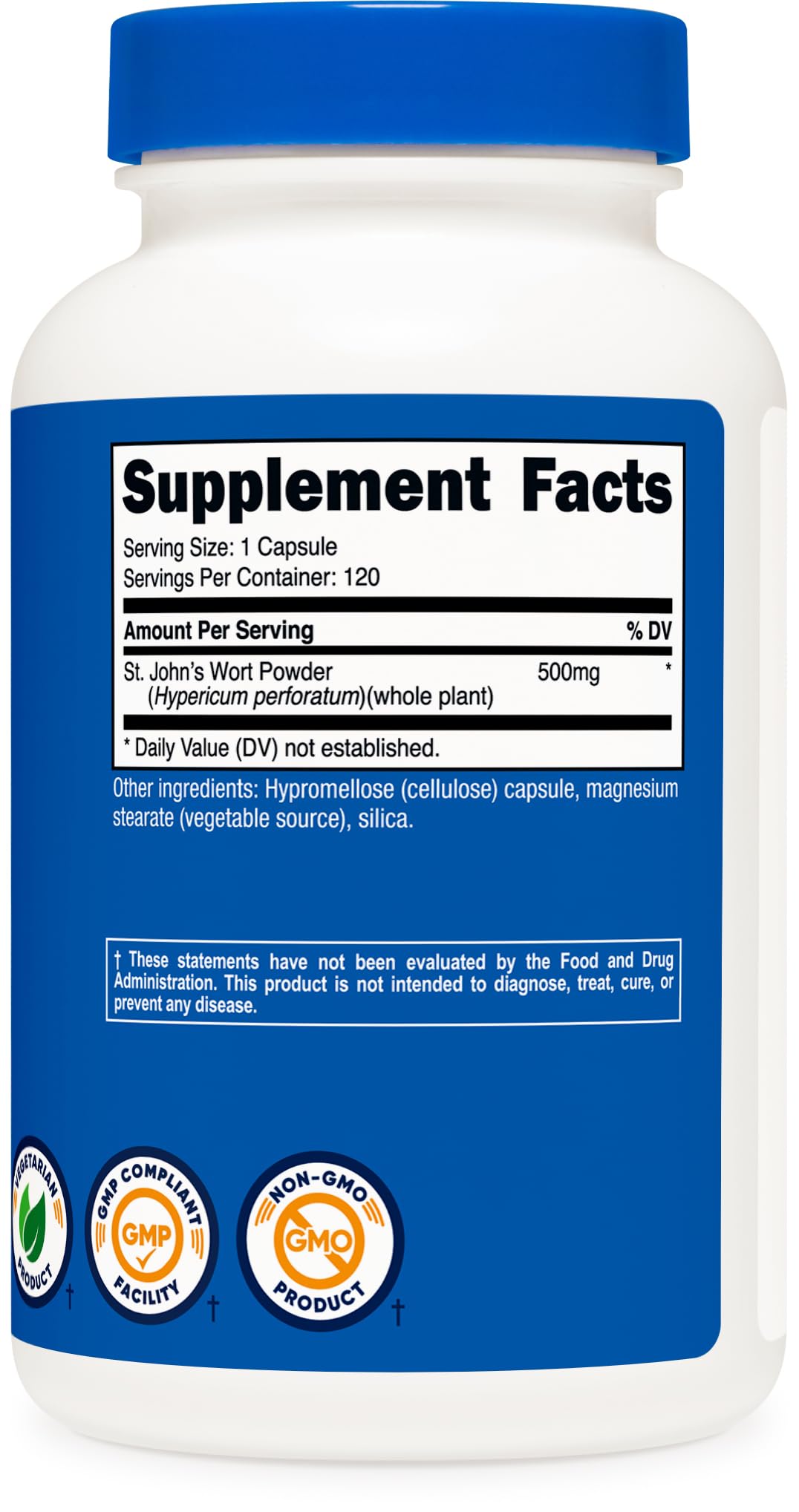 Nutricost St John’s Wort Capsules (500mg) 120 Capsules - Vegetarian, Gluten Free and Non-GMO