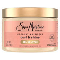 Thumbnail for SheaMoisture Curling Gel Souffle Coconut and Hibiscus for Thick, Curly Hair to Moisturize and Protect Hair 12 oz