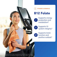 Thumbnail for Pure Encapsulations B12 Folate - Energy Supplement to Support Nerves, Energy Metabolism & Cognitive Support* - with Vitamin B Folate as Metafolin - 60 Capsules