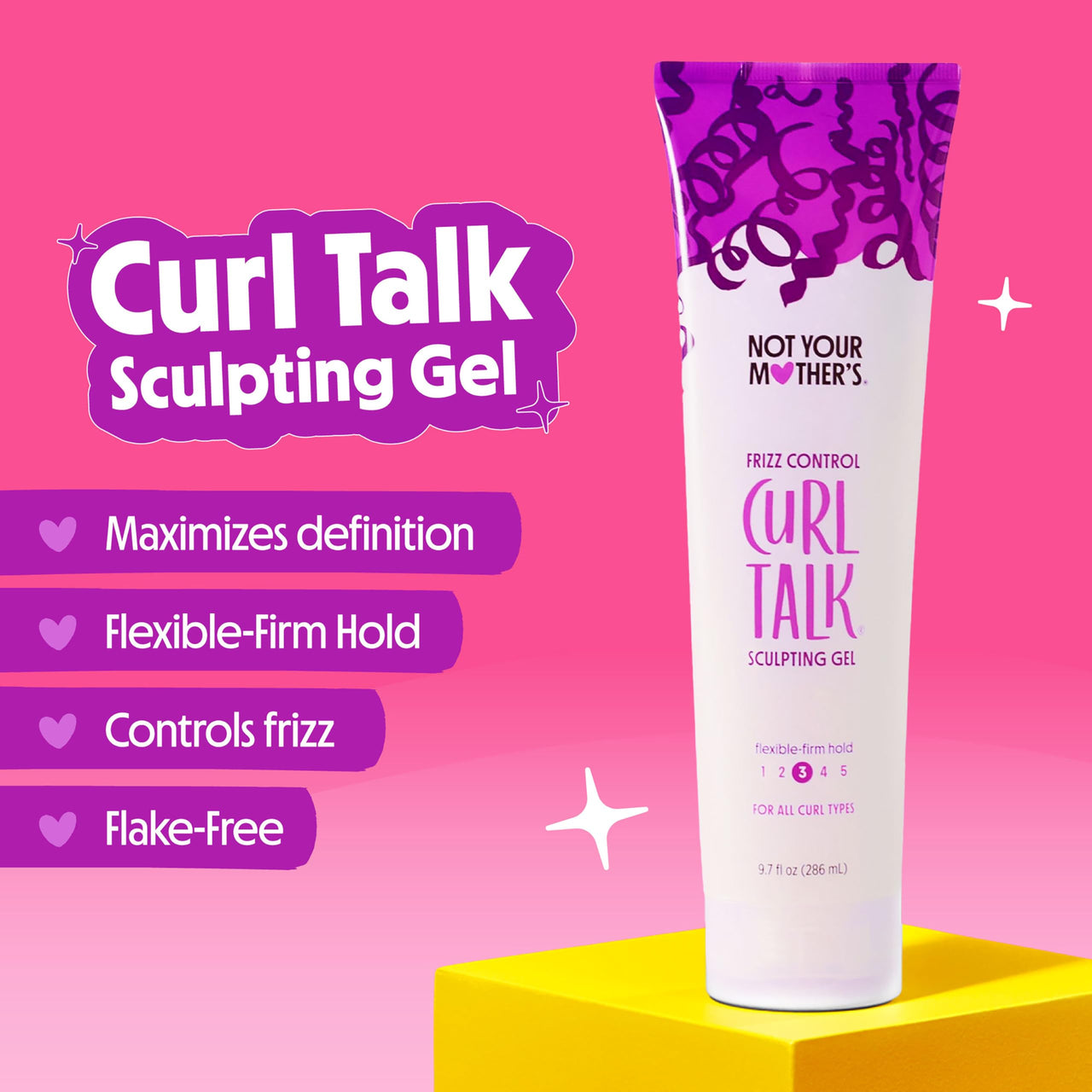 Not Your Mother's Curl Talk Frizz Control Sculpting Gel & Defining Cream (2-Pack) - 9.7 fl oz - Formulated with Rice Curl Complex - All Curly Hair Types
