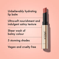 Thumbnail for ICONIC LONDON Melting Touch Lip Balm | Hydrating Lip Balm, Non Sticky, Sheer Wash of Colour, Cruelty Free, Vegan Makeup (Sitting Pretty) 0.10 Fl oz
