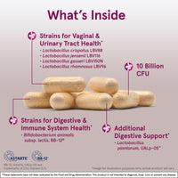 Thumbnail for Jarrow Formulas Fem-Dophilus Advanced Vaginal & Digestive Probiotics 10 Billion CFU with 6 Science Backed Strains, for Vaginal, Urinary Tract, Digestive & Immune Support, 30 Capsules, Shelf-Stable